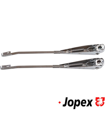 Wiper arm set, front, left/right, chrome