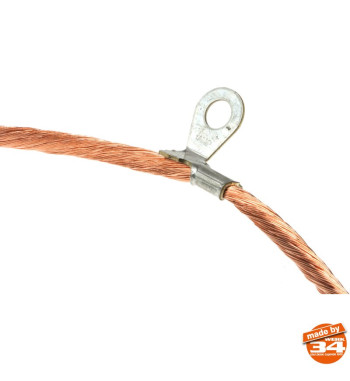 Battery cable, negative, from battery to body, 550 mm