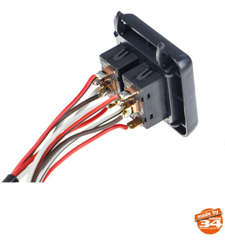 Switch for electric windows, drivers side, including mounting frame OE no. 191919550A