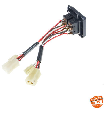 Switch for electric windows, drivers side, including mounting frame OE no. 191919550A