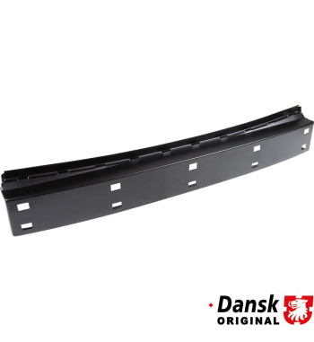 Rear end plate panel below engine hood