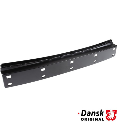 Rear end plate panel below engine hood