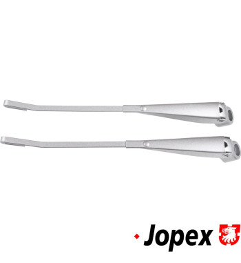 Wiper arm set, front, left/right, silver