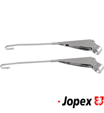 Wiper arm set, front, left/right, silver
