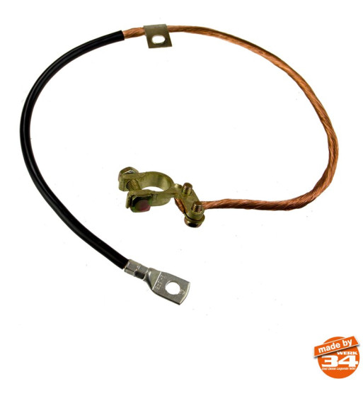 Battery cable, negative, from battery to body, 590 mm