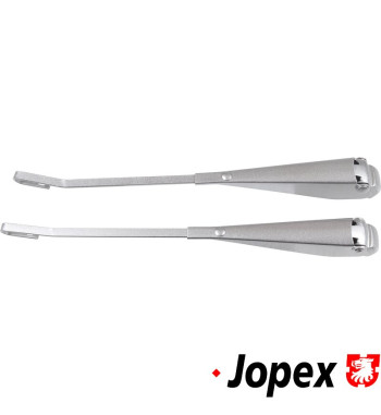 Wiper arm set, front, left/right, silver