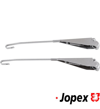 Wiper arm set, front, left/right, silver