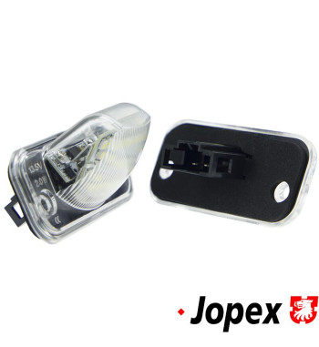Number plate light set, LED, with E-mark