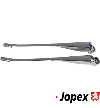 Wiper arm set, front, left/right, chrome