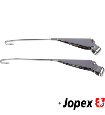 Wiper arm set, front, left/right, chrome