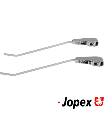 Wiper arm set, front, left/right, silver