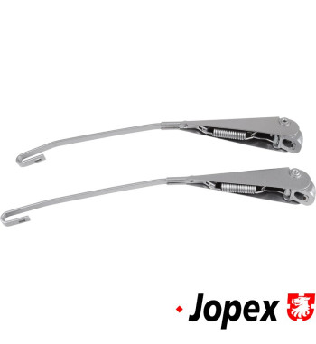Wiper arm set, front, left/right, silver