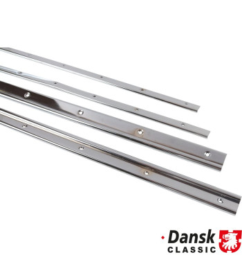Door sill cover and carpet retainer set, aluminium, 4 pieces