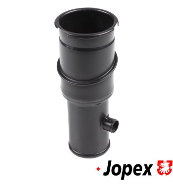 Fuel filler neck. Placed in right side of the wheel arch plate