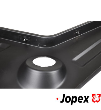 Wheel housing skin front with loose fuel filler neck, right