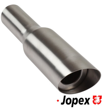 Sports tail pipe, 275 mm. Must be welded on. Made of stainless steel