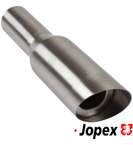 Sports tail pipe, 275 mm. Must be welded on. Made of stainless steel