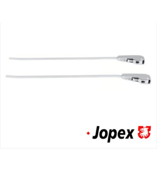 Wiper arm set, front, left/right, silver