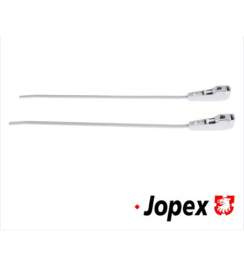 Wiper arm set, front, left/right, silver