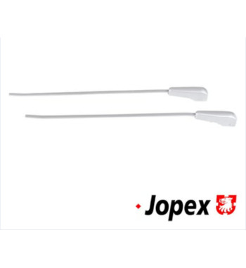 Wiper arm set, front, left/right, silver