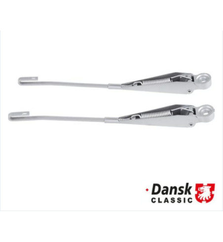Wiper arm set, front, left/right, silver