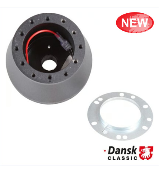 Steering wheel adapter, 6 bolt pattern, black powder coating
