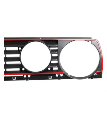 Radiator grille for dual headlamps, with hole for emblem, GTI look