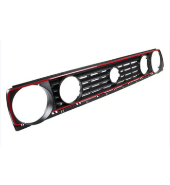 Radiator grille for dual headlamps, with hole for emblem, GTI look