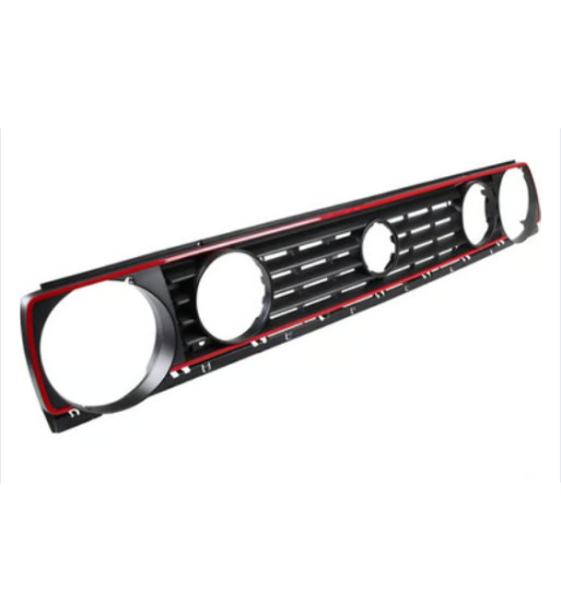 Radiator grille for dual headlamps, with hole for emblem, GTI look