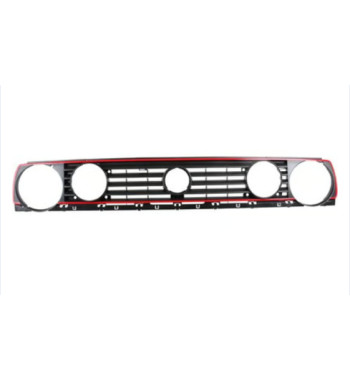 Radiator grille for dual headlamps, with hole for emblem, GTI look