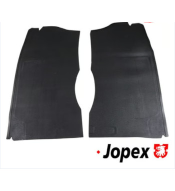 Under seat mat set, black, 2 pieces. Foam backside