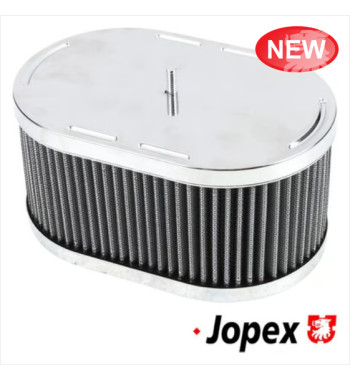 Air filter, oval, 3 1/2 high. For Weber IDF, HPMX and D carburettors