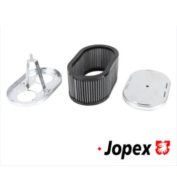 Air filter, oval, 3 1/2 high. For Weber IDF, HPMX and D carburettors