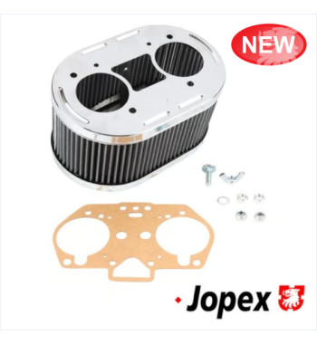 Air filter, oval, 3 1/2 high. For Weber IDF, HPMX and D carburettors