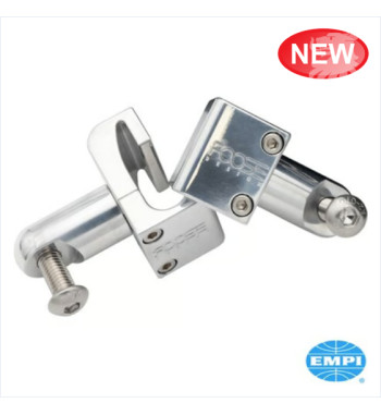 Door mirror mount set, Early Style, FOOSE, 2 pieces. Made of polished aluminium