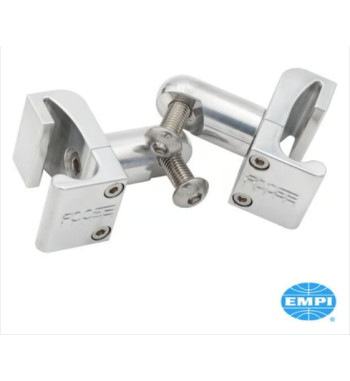 Door mirror mount set, Early Style, FOOSE, 2 pieces. Made of polished aluminium
