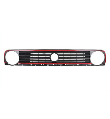Radiator grille with hole for emblem, GTI look