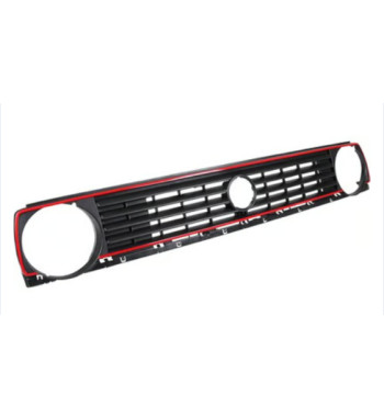 Radiator grille with hole for emblem, GTI look