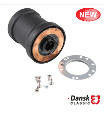 Steering wheel adapter, 6 bolt pattern, black powder coating