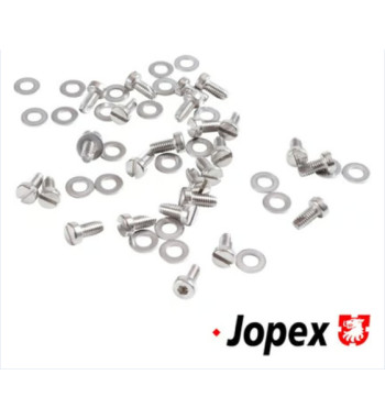 Tinware screw set, stainless steel, 25 pieces