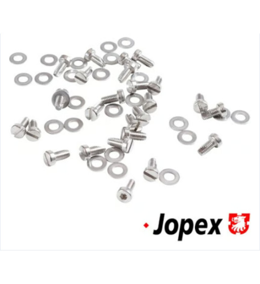Tinware screw set, stainless steel, 25 pieces