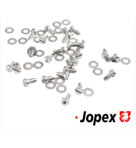 Tinware screw set, stainless steel, 25 pieces