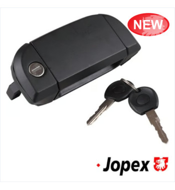 Handle for rear wing door with 2 keys, right