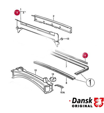 Profile rail for Belka przedniaa, tylny, engine bay, 1 meter
