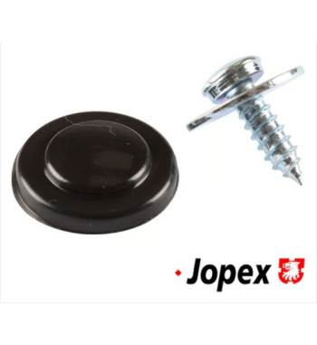 Screw and cap set for seat cover