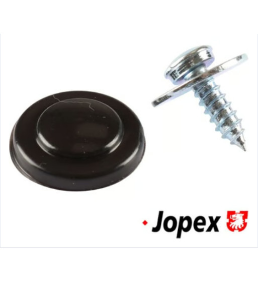 Screw and cap set for seat cover