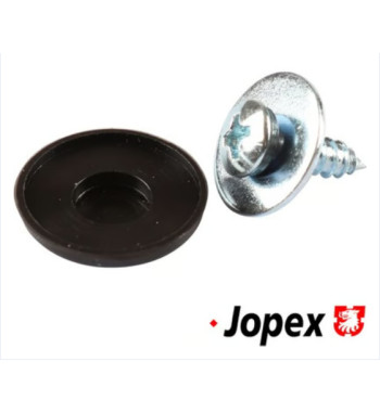 Screw and cap set for seat cover