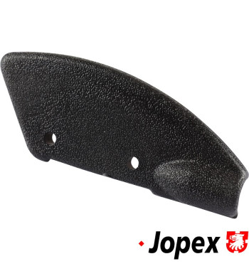 Trim cover for convertible top, outer, black, left