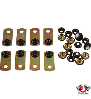 Stud plate set "Male and Female" for boot carpet retainer, 8 pieces