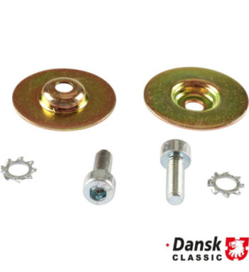 Dished washer and screw set for pedal floor board, 2 pieces